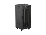 Lanberg Rack Cabinet 19" Free-Standing 24u 600x600 Flat Pack With Mesh Door Lcd Negro V2