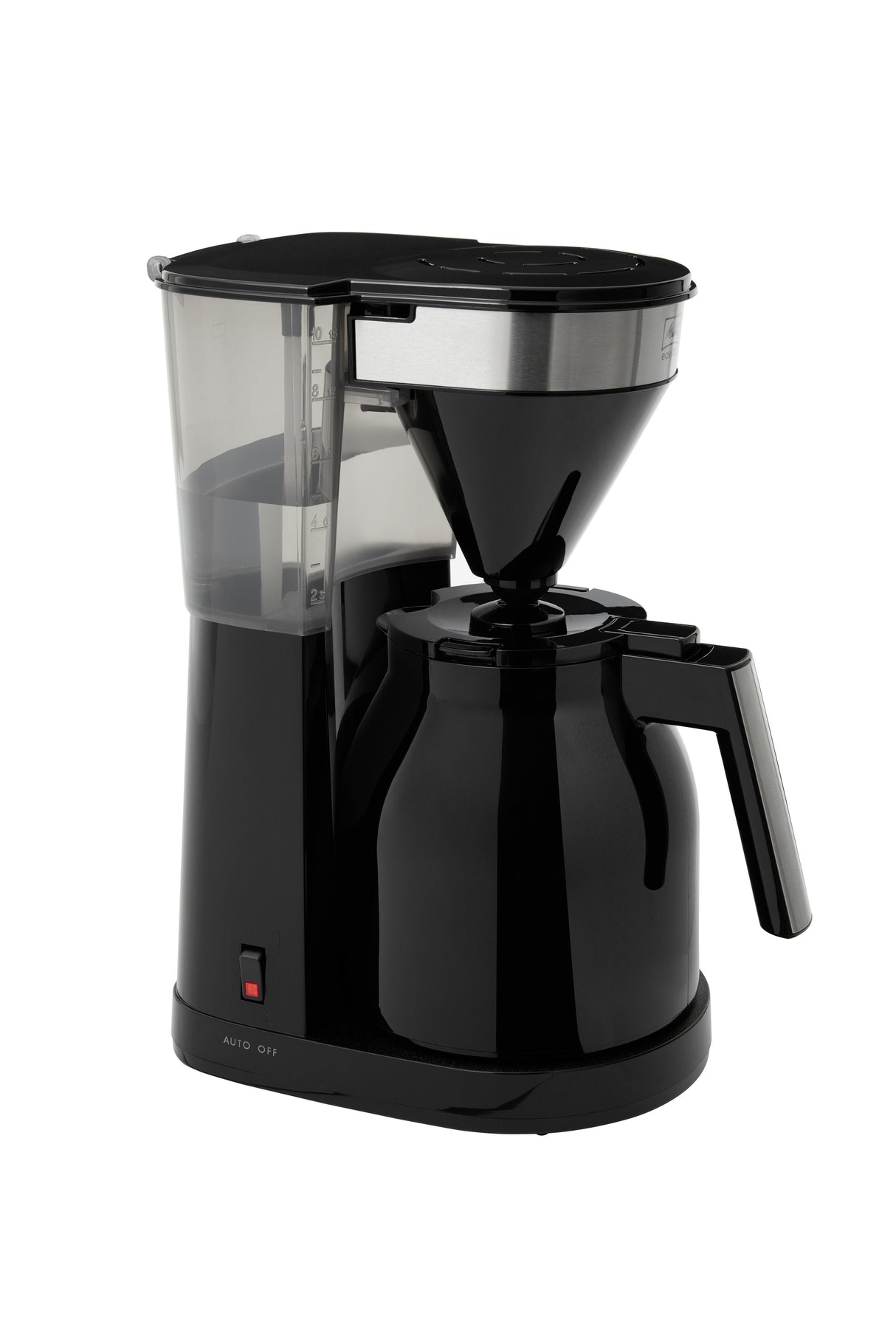 Cafetera Melitta 1023-08 Totalmente Automática De Filtro Negro, Cafetera De Filtro, De Café Molido, 1050 W, Negro, Plata