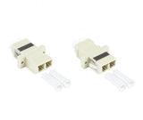 Lwl Duplex Kupplung, Lc (Upc) An Lc (Upc), Om2, Multimode, Kunststoffgehäuse Mit Flansch, Keramikhülse, Grau, Good Connections®