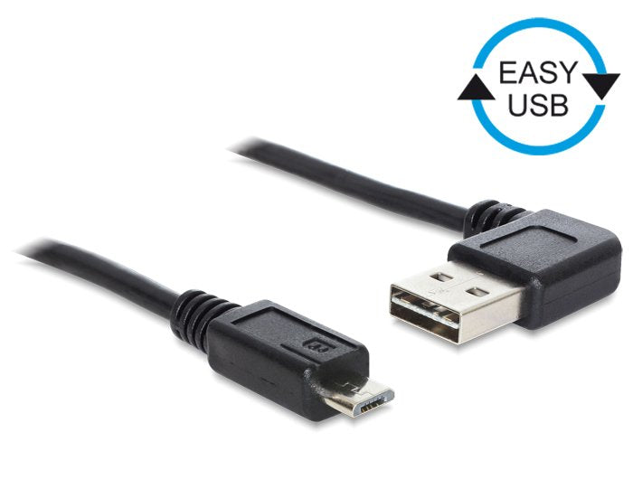 Cable Delock 0.5m, Usb2.0-A/Usb2.0 Micro-B  Usb 0,5 M Usb A Micro-Usb B Negro Negro, Usb2.0-A/Usb2.0 Micro-B, 0,5 M, Usb A, Micro-Usb B, Usb 2.0, Macho/Macho, Negro