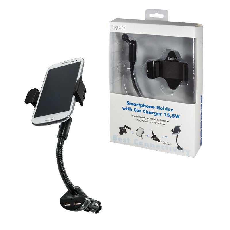 Logilink Pa0121 Soporte Teléfono Móvil/Smartphone Negro Soporte Activo Para Teléfono Móvil