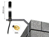 Delock 89529 Lte Umts Gsm Antena Sma Macho 3 Dbi Omnidireccional Fijo Con Cable De Conexión (Rg-58, 3 M) Montaje En Pared Negro Al Aire Libre