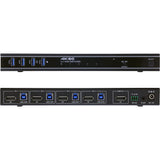 Inline Kvm Switch, 4x1 ,Displayport 4k/60hz, Usb 3.2 Hub