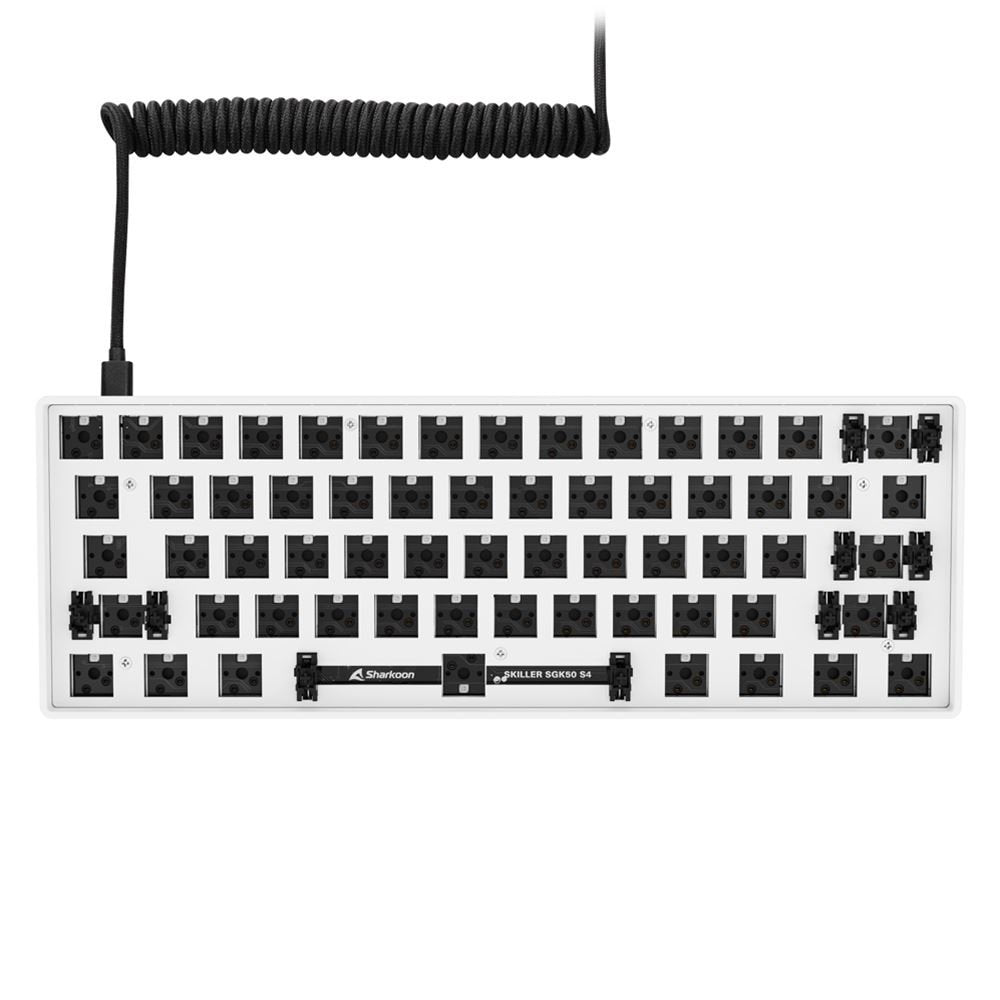 Sharkoon Skiller Sgk50 S4 Barebone, Teclado Gaming Blanco, Disposición Ansi