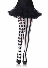 Leg Avenue - Medias Arlequin Negro/Blanco