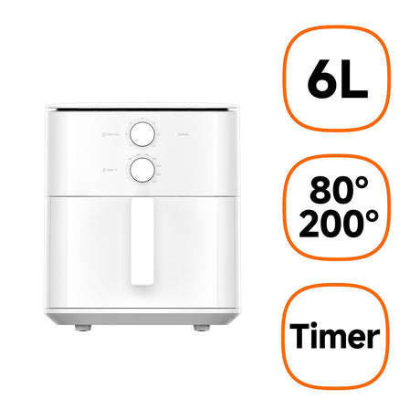 EAN 6941812785218 - Xiaomi MAF13 Sencillo 6 L Independiente 1550 W Freidora de aire caliente Blanco imagen 1