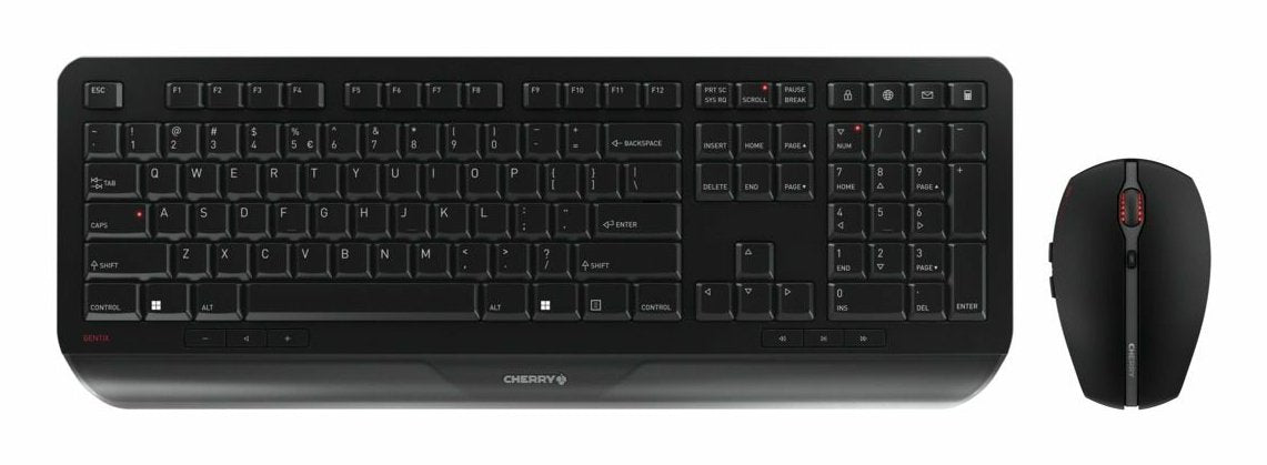 Cherry Desktop Gentix [Eu/Us] Wl Black Us-Englisch Mit Euro Symbol Teclado Rf Inalámbrico Negro