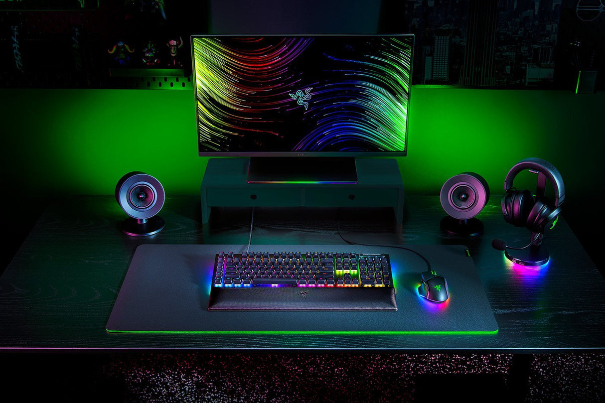 Teclado Con Cable Gamer Mecánico (Razer Green) Razer Blackwidow V4 Rgb (Negro)