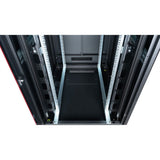 Roline 19-Zoll Netzwerkschrank Pro 42 He, 800x1000 Bxt Glastr Schwarz