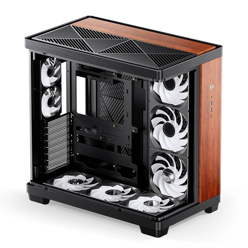 Caja Atx Jonsbo Tk-4 Wood Cristal Templado Negro