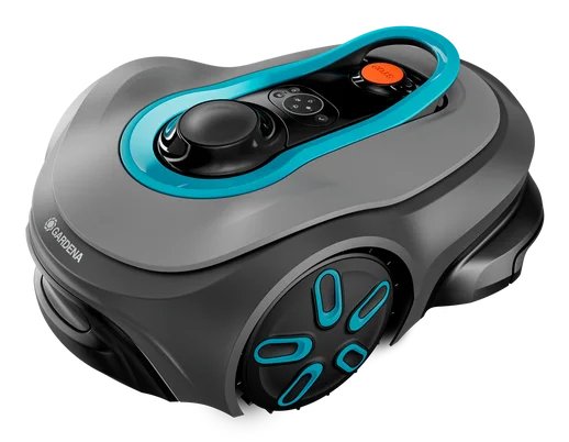 Gardena Robot Cortacésped Smart Sileno Free 800m² Set Gris/Turquesa, Batería Li-Ion, Con Gateway Inteligente, Tecnología Lona 19922-20