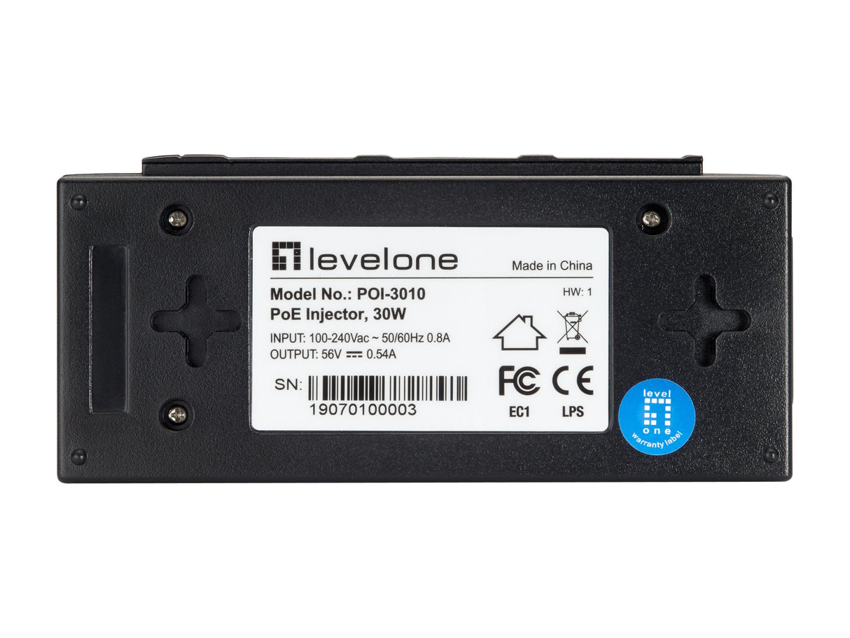 Levelone Ge Poe-Injektor Adapter Poi-3010   30w    Poe