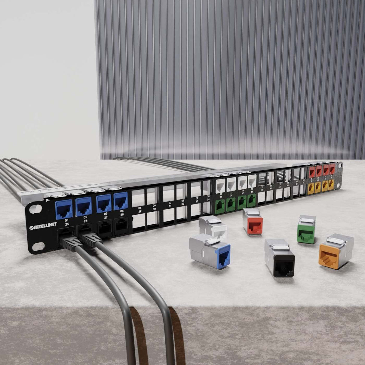 Intellinet Cat6a 10g Mp Keymone-Modul Rot