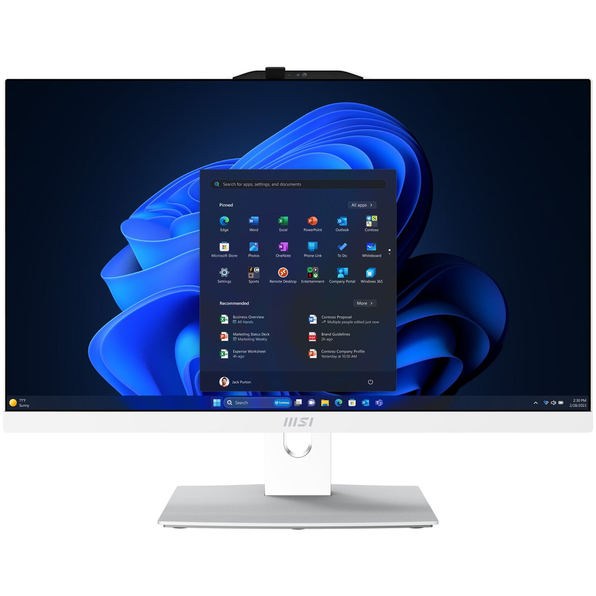 Msi Modern Am242p 1m-2097eu Intel Core 7 150u 60,5 Cm (23.8) 1920 X 1080 Pixels Pc All-In-One 16 Go Ddr5-Sdram 512 Go Ssd Windows 11 Pro Wi-Fi 6e (802.11ax) Blanco