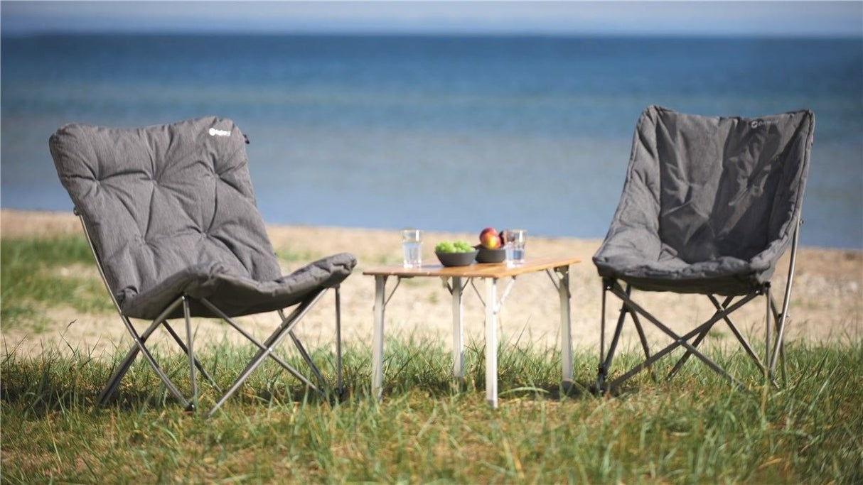 Outwell Tally Lake Chair, Negro And Grey