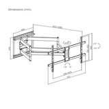 Aisens Soporte Eco Giratorio, Inclinable Y Nivelable Para Monitor/Tv 60kg De 43-90, Negro
