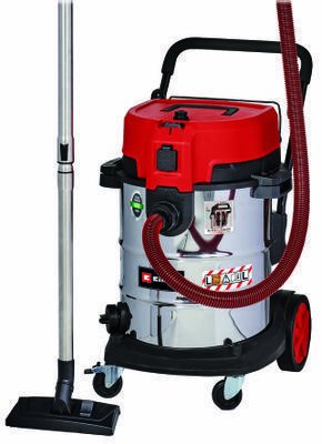 Einhell Te-Vc 2350 Sacl, Aspiradora En Seco Y Húmedo (Rojo/Acero Inoxidable, 1600 Vatios) 2342475