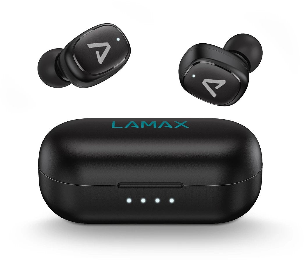 Auriculares Lamax Dots3 Play  Inalámbrico  Usb Tipo C Bluetooth Negro