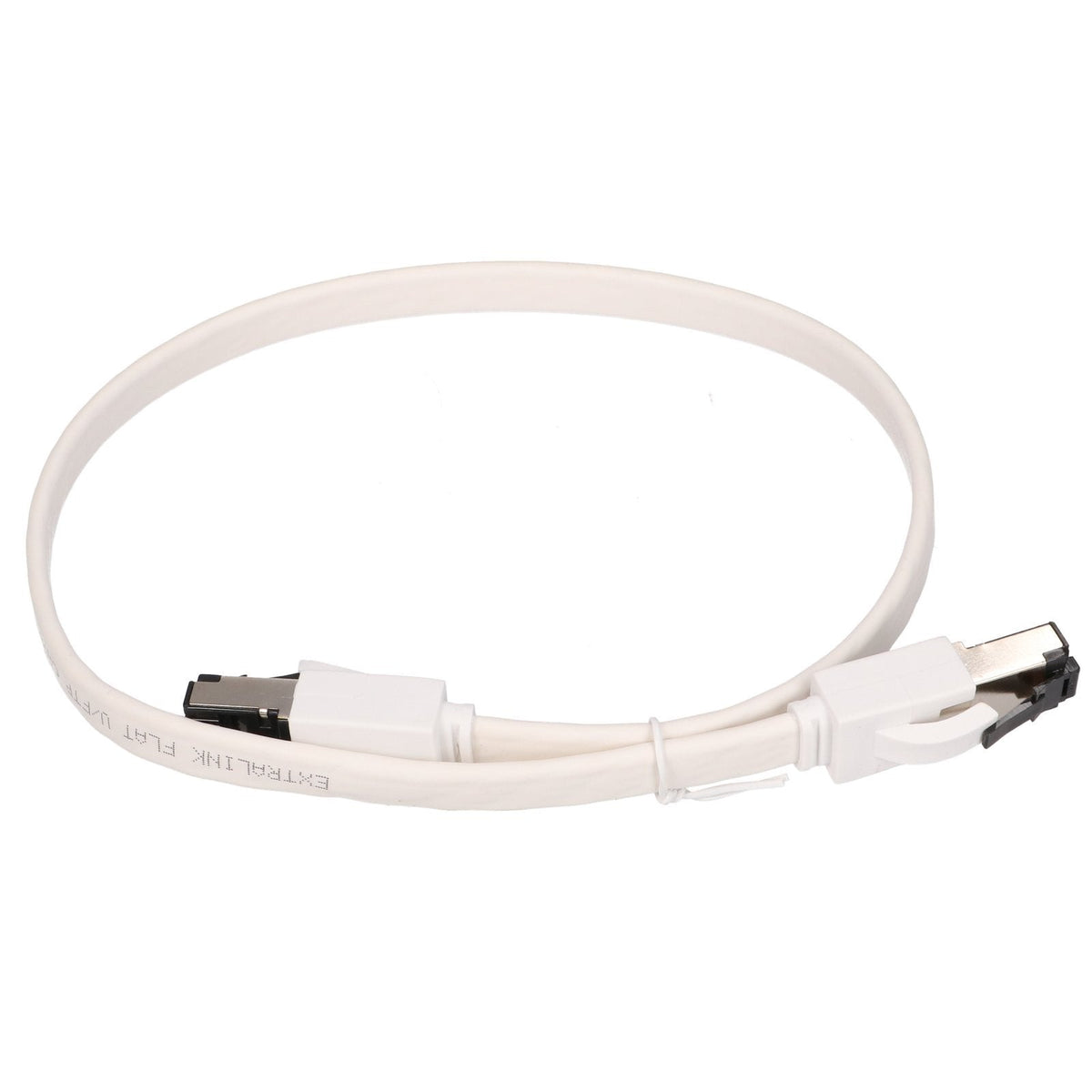 Extralink Lan Patchcord Cat.8 U Ftp 0,5m 40g Flat Shielded Foiled Twisted Pair Bare Copper White
