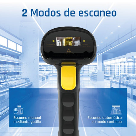 EAN 8435364320099 - iggual L1DBT-G-AX Lector de códigos de barras portátil Laser Negro imagen 7