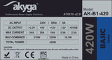 EAN 5901720130310 - Akyga AK-B1-420 unidad de fuente de alimentación 420 W 20+4 pin ATX ATX Gris imagen 6