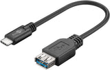 Cable Usb(A) 3.0 A Usb(C) 3.0 Goobay 0.2m Negro