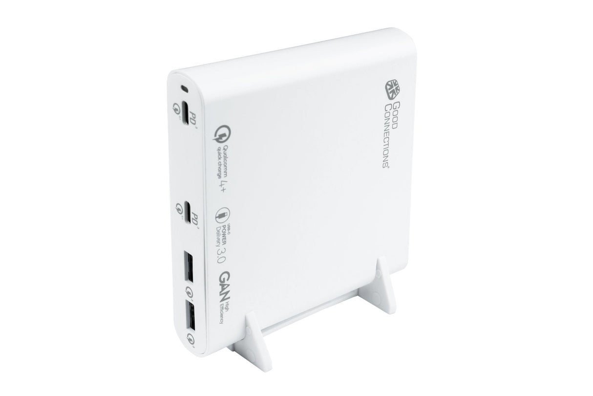 Good Connections Estación De Carga Rápida De Escritorio Usb 120w 4 Puertos Blanco