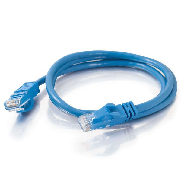 C2g Cat6a Booted Shielded (Stp) Network Patch Cable Cable De Interconexión Rj-45 (M) A Rj-45 (M) 5 M Stp Cat 6a Moldeado Sin Enganches Trenzado Azul