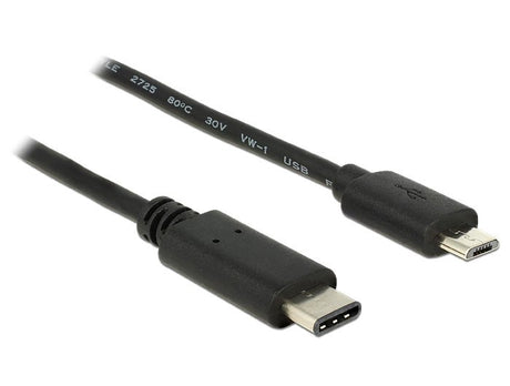 EAN 4043619833337 - DeLOCK 0.5m, USB2.0-C/USB2.0 Micro-B cable USB 0,5 m Micro-USB B USB C Negro imagen 1