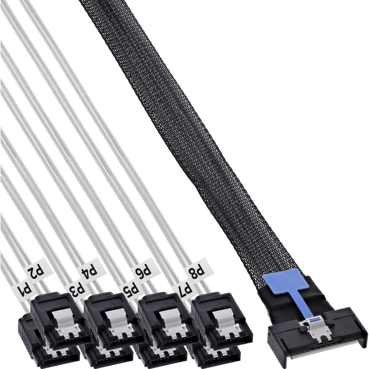 Cable Mcio X8 Macho A 8x Sata 0,50 Metro Inline