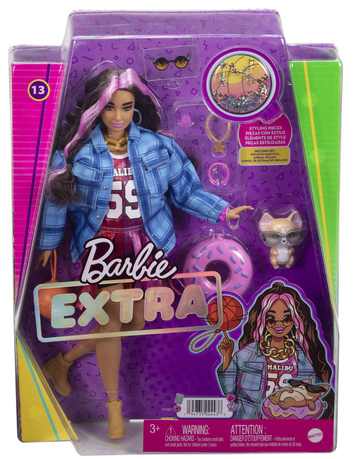 Muñeca Mattel Barbie Mirada De Baloncesto Extra Hdj46
