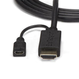 EAN 0065030859639 - StarTech.com HD2VGAMM10 adaptador de cable de vídeo VGA (D-Sub) HDMI + Micro USB Negro imagen 3