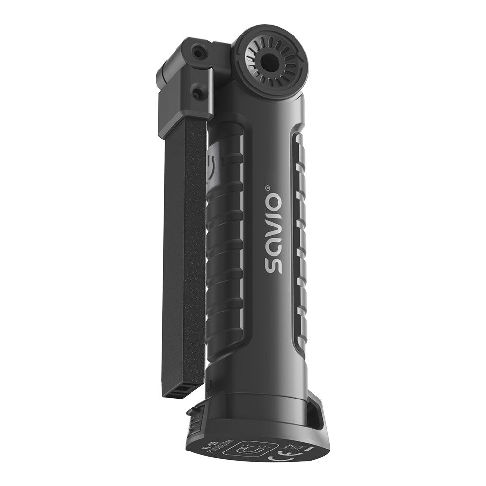Lámpara De Taller Savio Fl-03 Cob Led 3w  Recargable, Usb-C, 150 Lm, Cabezal Giratorio, Imán
