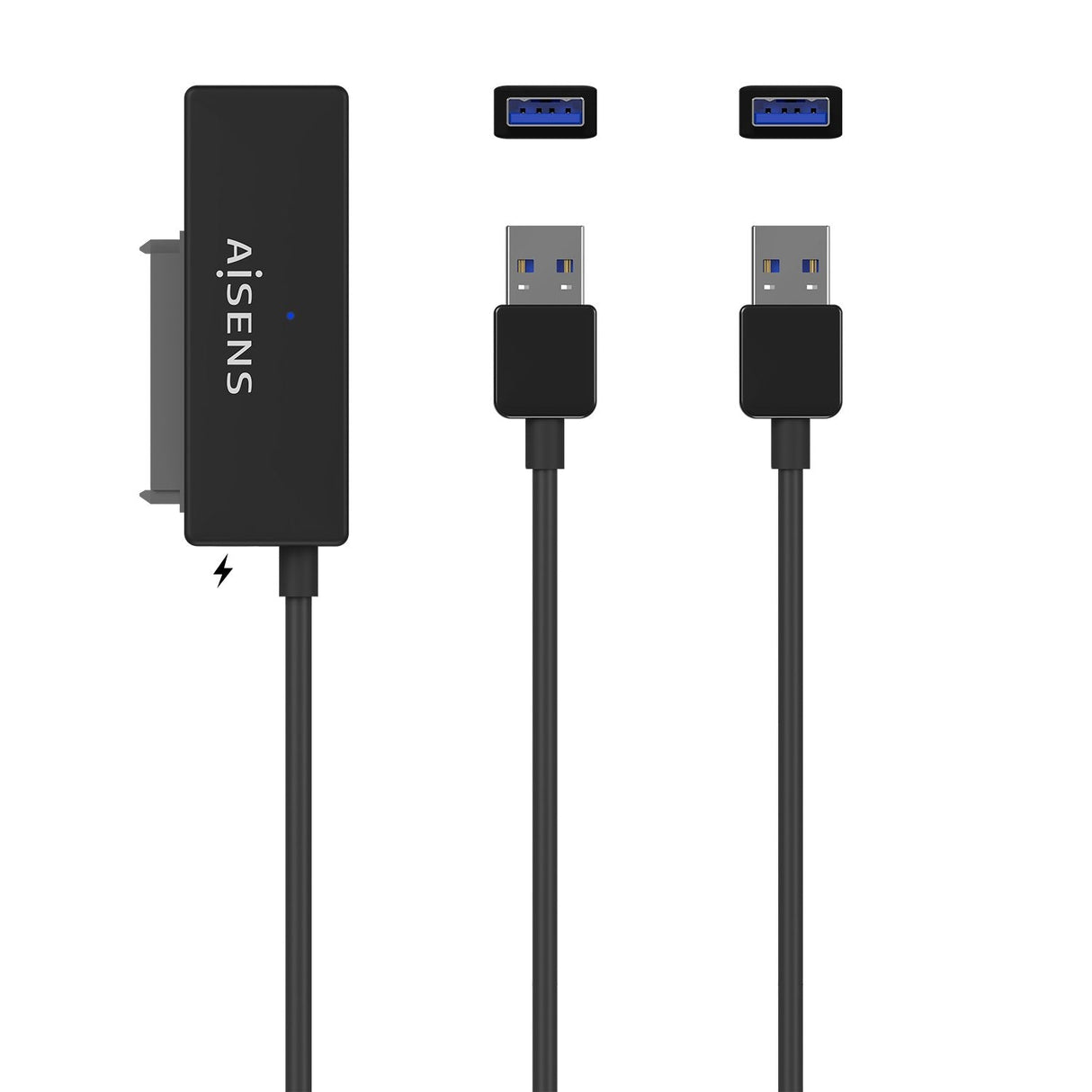 Aisens Adaptador Sata A Usb-A Usb 3.0/Usb3.1 Gen1 Para Discos Duros 2.5? Y 3.5? Con Alimentador - Negro