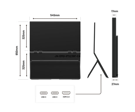 EAN 4589511171134 - JAPANNEXT JN-DMD-IPS238F-C4 pantalla para PC 60,5 cm (23.8") 1920 x 1080 Pixeles Full HD LCD Negro imagen 4
