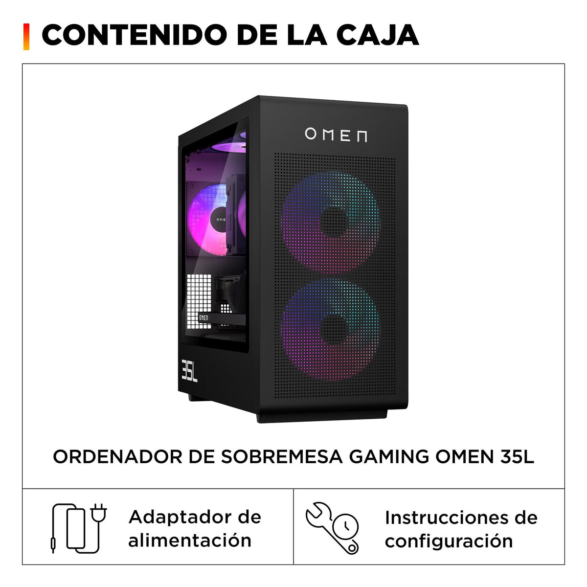 Pc Sobremesa Hp Omen 35l Gt16-1006ns Amd Ryzen 7 9800x3d 32gb 1tb Ssd Rtx 5070 Ti Windows 11 Wifi7