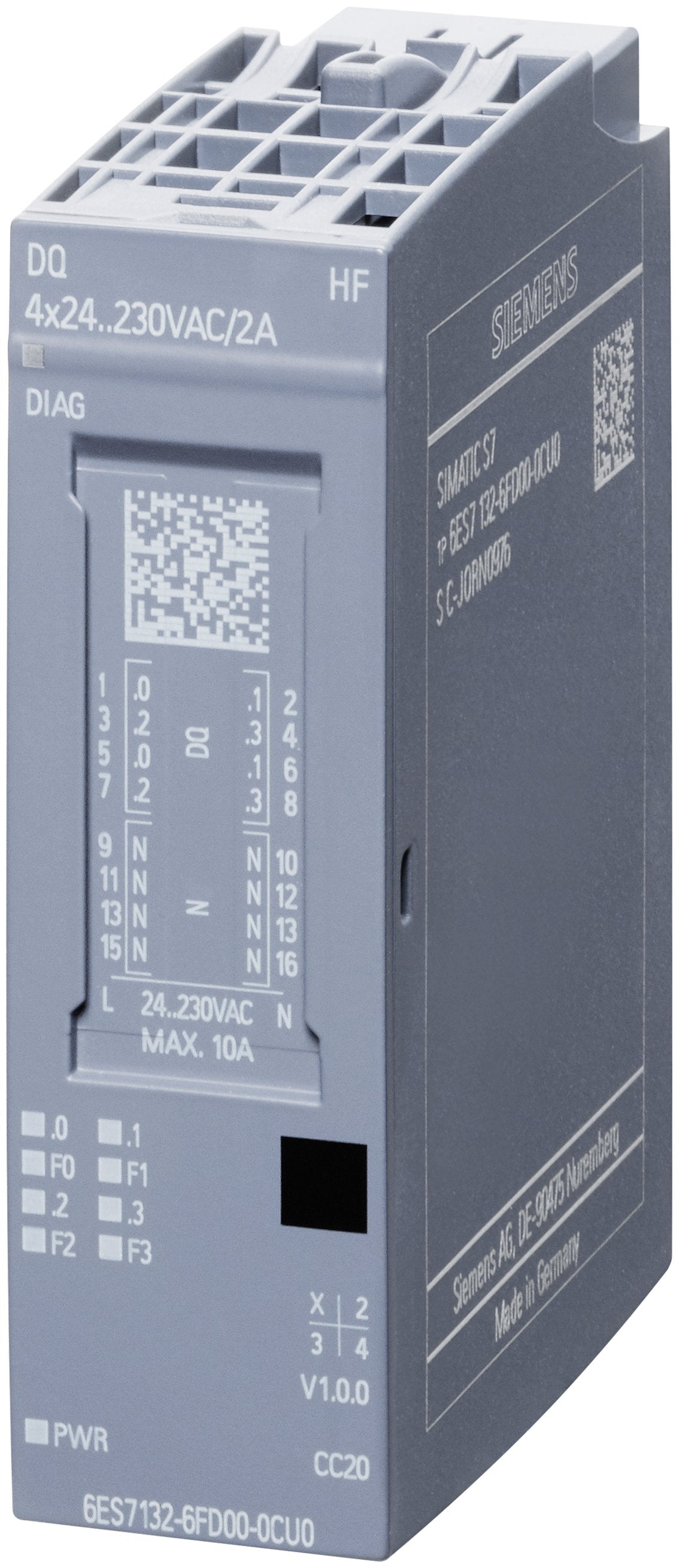 Siemens 6es7132-6fd00-0cu0 6es71326fd000cu0 Sps-Digitalausgangsmodul - Ethernet