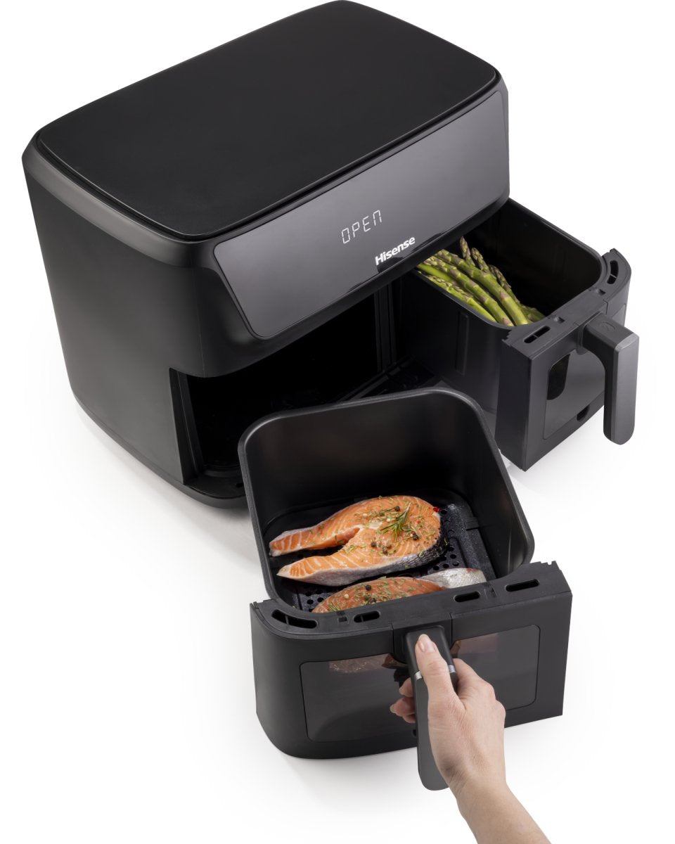 EAN 3838783014481 - Hisense HAF2700DCD Doble 11 L Independiente 2700 W Freidora de aire caliente Negro imagen 13