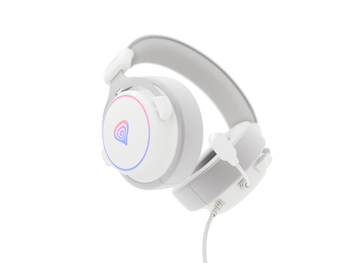 Auriculares Genesis Neon 764  Alámbrico Diadema Juego Usb Tipo A Blanco