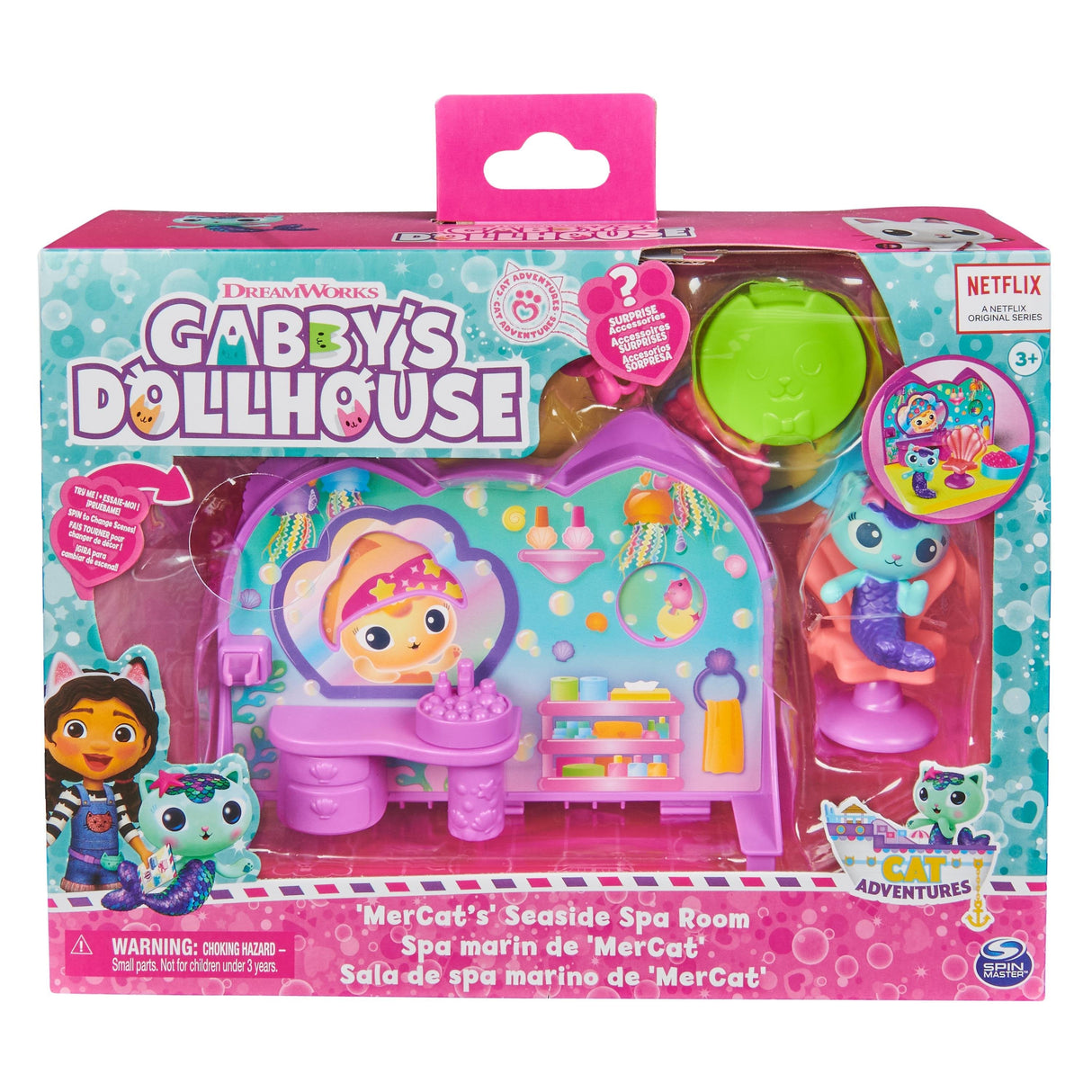 Spin Master Gabby'S Dollhouse Deluxe Room Set - Room De Bienestar Con Significado Sea, Figura Del Palacio 6068286