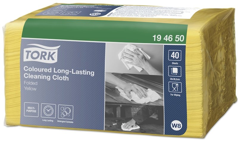 Tork Trockene Toallitas De Limpieza Premium W8 1-Lagig Amarillo, 320 Toallitas