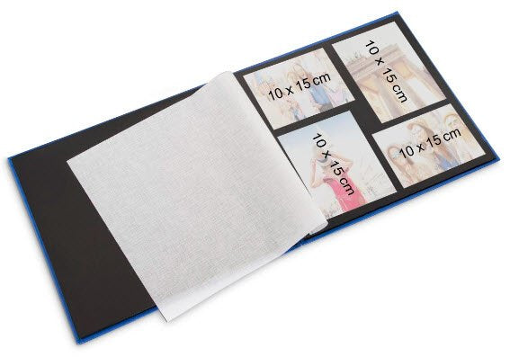 Hama  Fine Art  Wire-O Bound 36x32 50 Black Pages 090142 Blue