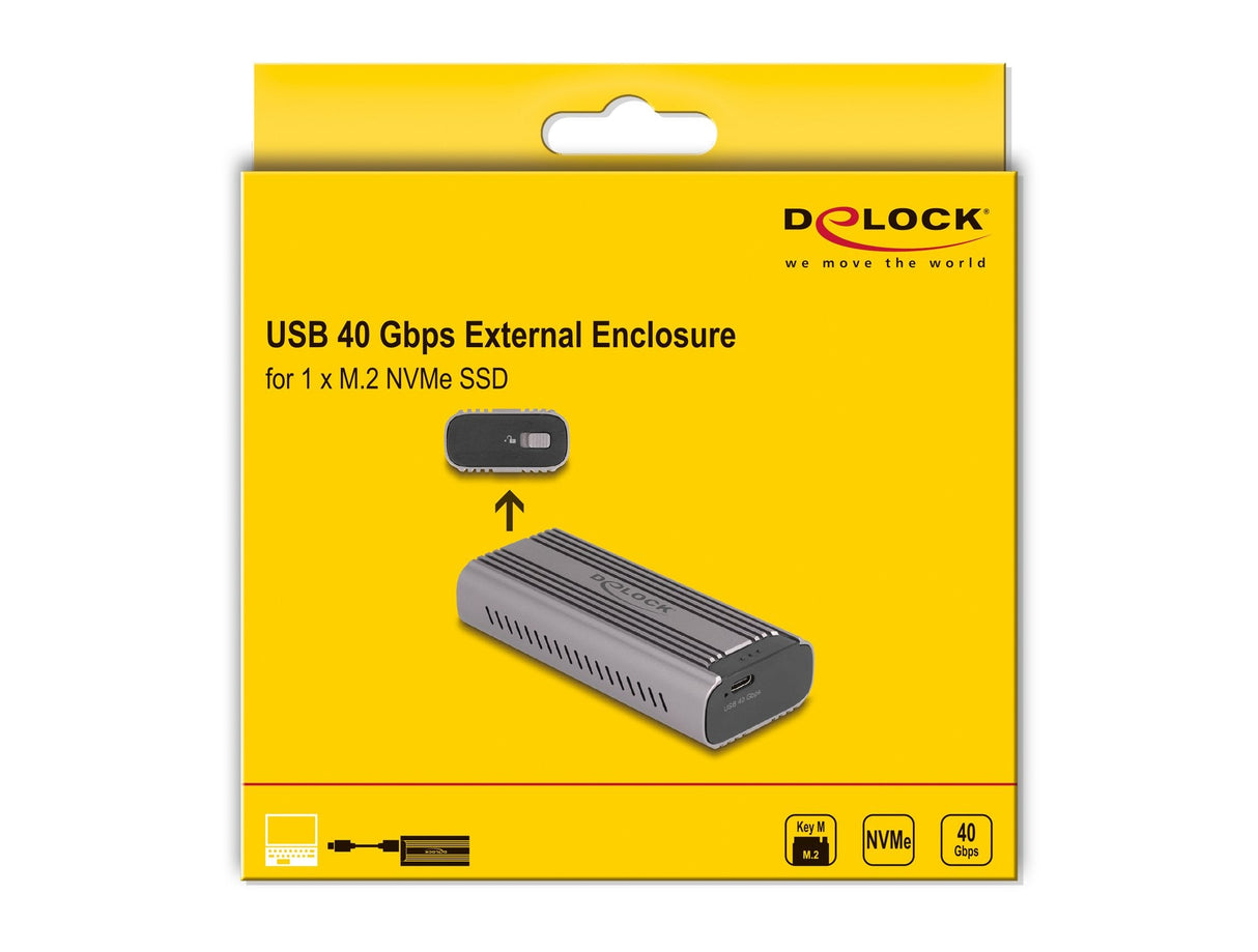 Delock 42029 Carcasa Usb Type-C 40 Gbps Para 1 X Ssd M.2 Nvme Pcie