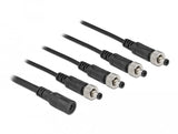 Delock Cable Divisor De Cc 5,5 X 2,1 Mm 1 X Hembra A 4 X Macho Atornillable