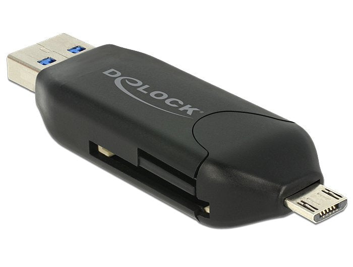 Lector De Tarjetas Externo Delock Otg Micro Usb + Macho Usb 3.0 A