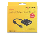 Delock Adaptador Mini Displayport 1.2 Macho > Dvi Hembra 4k Passiv Negro