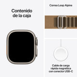 Apple Watch Ultra 4 (2026) Gps+Cel 49mm Caja De Titanio Natural Correa Alpine Loop Desierto Talla M Siri Ai