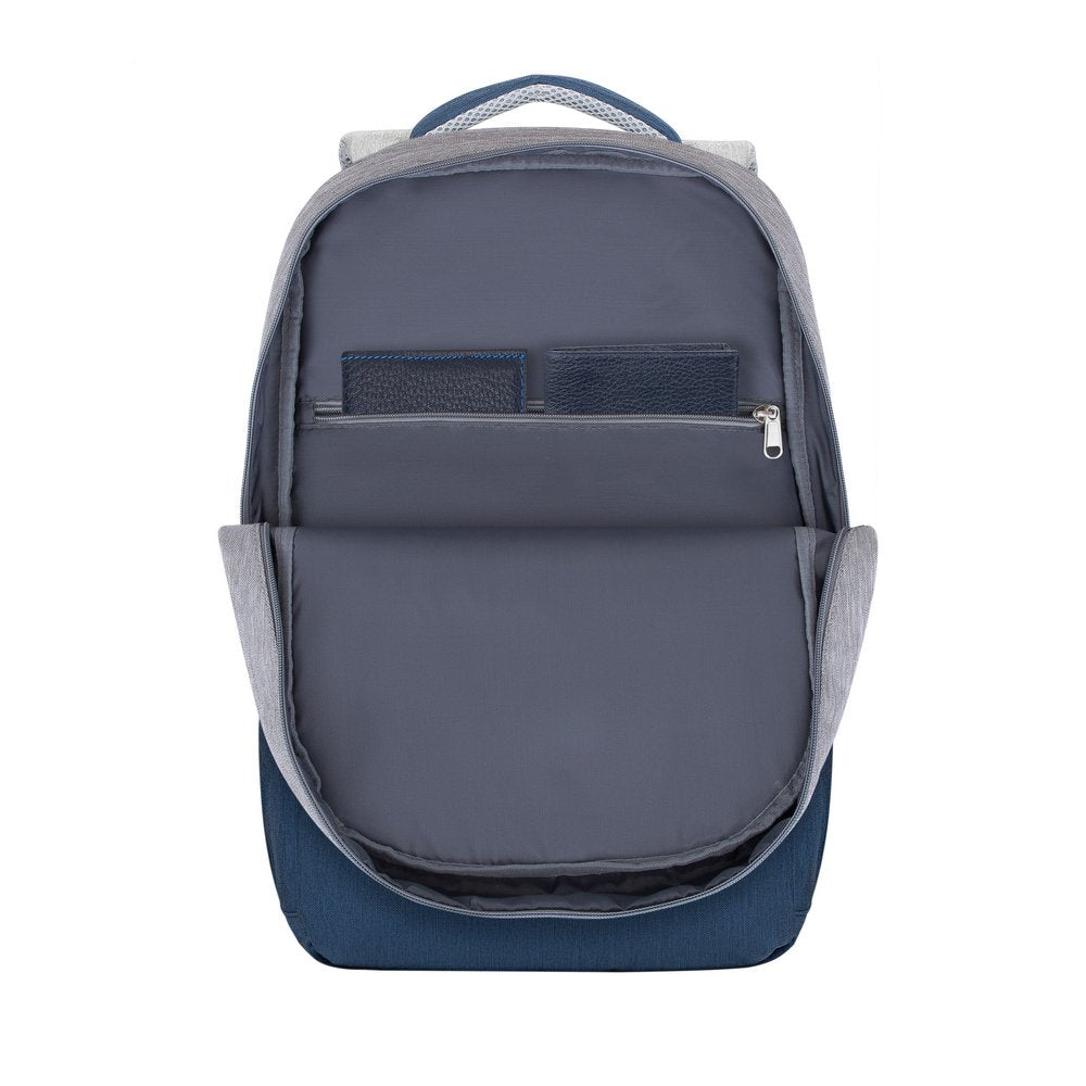 Mochila Riva Nb Prater 17.3" 7567 Gris/Azul Oscuro