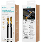 Cable Uni 4en1 Doble Tipo C/Lightning Y Micro