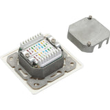 Caja De Conexión Inline Cat.6 2x Rj45 Hembra A Ral9010 Blanco Horizontal